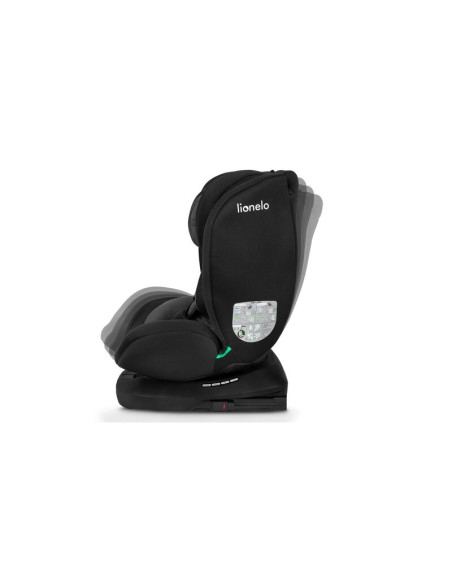 BN-LO-BASTIAAN_I-SIZE_BLACK_GREY,Lionelo - Scaun auto Bastiaan i-Size, 4 in 1, Protectie laterala, Cu spatar inclinabil in 4 poz
