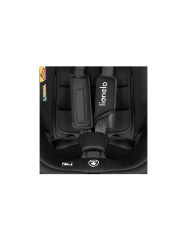 BN-LO-BASTIAAN_I-SIZE_BLACK_GREY,Lionelo - Scaun auto Bastiaan i-Size, 4 in 1, Protectie laterala, Cu spatar inclinabil in 4 poz