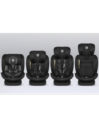 BN-LO-BASTIAAN_I-SIZE_BLACK_GREY,Lionelo - Scaun auto Bastiaan i-Size, 4 in 1, Protectie laterala, Cu spatar inclinabil in 4 poz