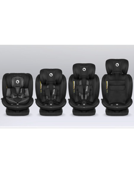 BN-LO-BASTIAAN_I-SIZE_BLACK_GREY,Lionelo - Scaun auto Bastiaan i-Size, 4 in 1, Protectie laterala, Cu spatar inclinabil in 4 poz