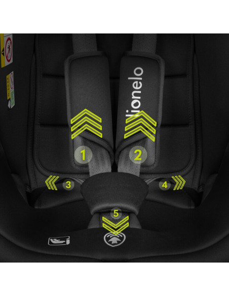 BN-LO-BASTIAAN_I-SIZE_BLACK_GREY,Lionelo - Scaun auto Bastiaan i-Size, 4 in 1, Protectie laterala, Cu spatar inclinabil in 4 poz