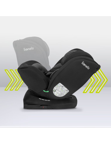 BN-LO-BASTIAAN_I-SIZE_BLACK_GREY,Lionelo - Scaun auto Bastiaan i-Size, 4 in 1, Protectie laterala, Cu spatar inclinabil in 4 poz