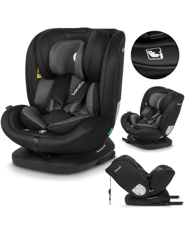 BN-LO-BASTIAAN_I-SIZE_BLACK_GREY,Lionelo - Scaun auto Bastiaan i-Size, 4 in 1, Protectie laterala, Cu spatar inclinabil in 4 poz