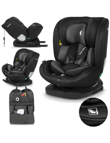 BN-LO-BASTIAAN_I-SIZE_BLACK_GREY,Lionelo - Scaun auto Bastiaan i-Size, 4 in 1, Protectie laterala, Cu spatar inclinabil in 4 poz