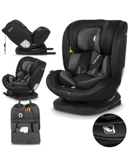 BN-LO-BASTIAAN_I-SIZE_BLACK_GREY,Lionelo - Scaun auto Bastiaan i-Size, 4 in 1, Protectie laterala, Cu spatar inclinabil in 4 poz
