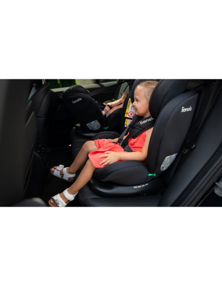 BN-LO-BASTIAAN_I-SIZE_BLACK_GREY,Lionelo - Scaun auto Bastiaan i-Size, 4 in 1, Protectie laterala, Cu spatar inclinabil in 4 poz