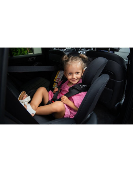 BN-LO-BASTIAAN_I-SIZE_BLACK_GREY,Lionelo - Scaun auto Bastiaan i-Size, 4 in 1, Protectie laterala, Cu spatar inclinabil in 4 poz