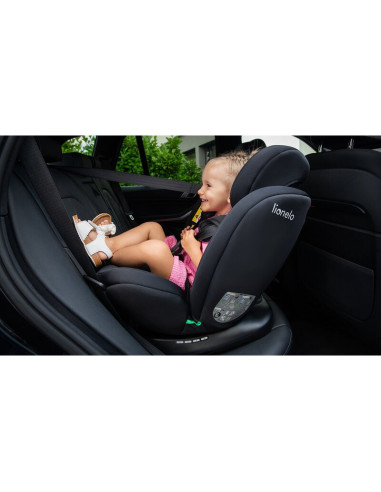 BN-LO-BASTIAAN_I-SIZE_BLACK_GREY,Lionelo - Scaun auto Bastiaan i-Size, 4 in 1, Protectie laterala, Cu spatar inclinabil in 4 poz