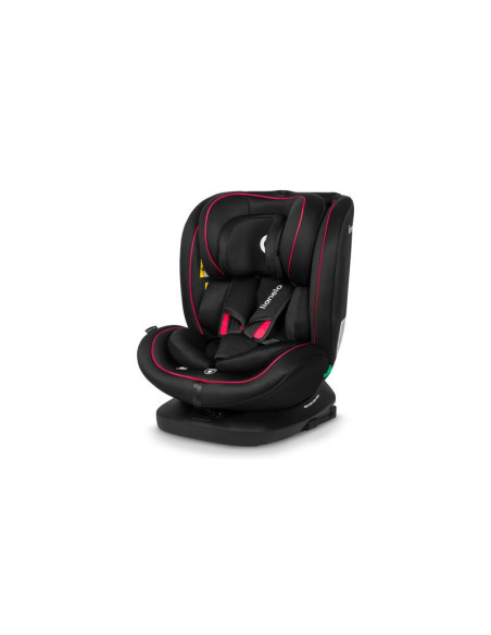 BN-LO-BASTIAAN_I-SIZE_BLACK_RED,Lionelo - Scaun auto Bastiaan i-Size, 4 in 1, Protectie laterala, Cu spatar inclinabil in 4 pozi