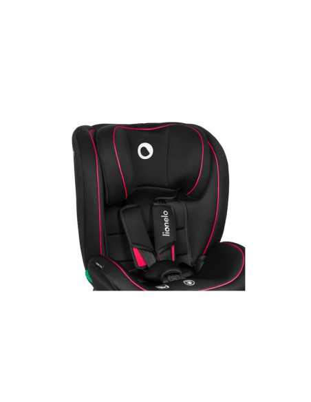 BN-LO-BASTIAAN_I-SIZE_BLACK_RED,Lionelo - Scaun auto Bastiaan i-Size, 4 in 1, Protectie laterala, Cu spatar inclinabil in 4 pozi