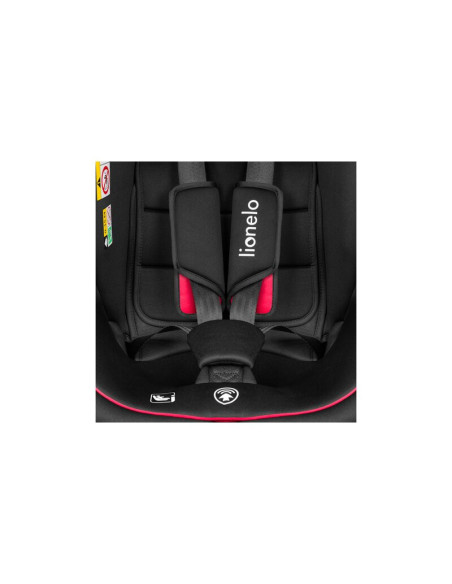 BN-LO-BASTIAAN_I-SIZE_BLACK_RED,Lionelo - Scaun auto Bastiaan i-Size, 4 in 1, Protectie laterala, Cu spatar inclinabil in 4 pozi