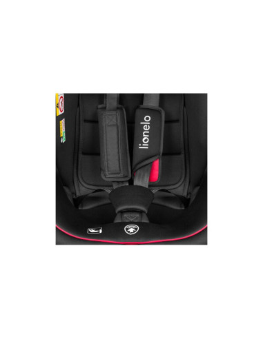 BN-LO-BASTIAAN_I-SIZE_BLACK_RED,Lionelo - Scaun auto Bastiaan i-Size, 4 in 1, Protectie laterala, Cu spatar inclinabil in 4 pozi