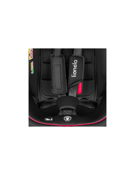 BN-LO-BASTIAAN_I-SIZE_BLACK_RED,Lionelo - Scaun auto Bastiaan i-Size, 4 in 1, Protectie laterala, Cu spatar inclinabil in 4 pozi