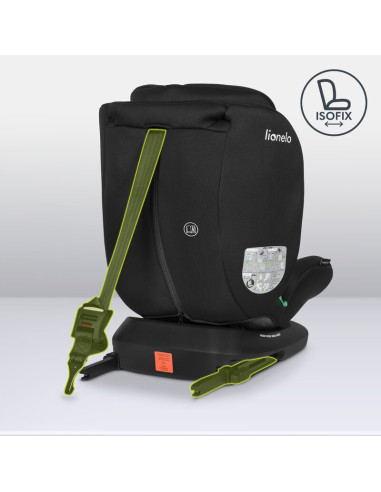 BN-LO-BASTIAAN_I-SIZE_BLACK_RED,Lionelo - Scaun auto Bastiaan i-Size, 4 in 1, Protectie laterala, Cu spatar inclinabil in 4 pozi