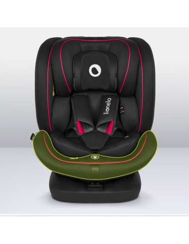 BN-LO-BASTIAAN_I-SIZE_BLACK_RED,Lionelo - Scaun auto Bastiaan i-Size, 4 in 1, Protectie laterala, Cu spatar inclinabil in 4 pozi