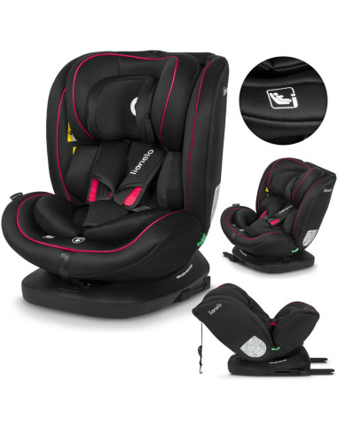 BN-LO-BASTIAAN_I-SIZE_BLACK_RED,Lionelo - Scaun auto Bastiaan i-Size, 4 in 1, Protectie laterala, Cu spatar inclinabil in 4 pozi