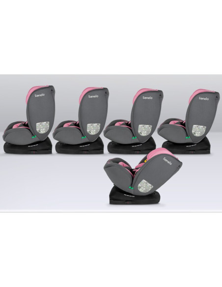 BN-LO-BASTIAAN_I-SIZE_PINK_BABY,Lionelo - Scaun auto Bastiaan i-Size, 4 in 1, Protectie laterala, Cu spatar inclinabil in 4 pozi