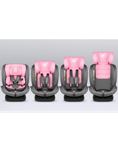 BN-LO-BASTIAAN_I-SIZE_PINK_BABY,Lionelo - Scaun auto Bastiaan i-Size, 4 in 1, Protectie laterala, Cu spatar inclinabil in 4 pozi