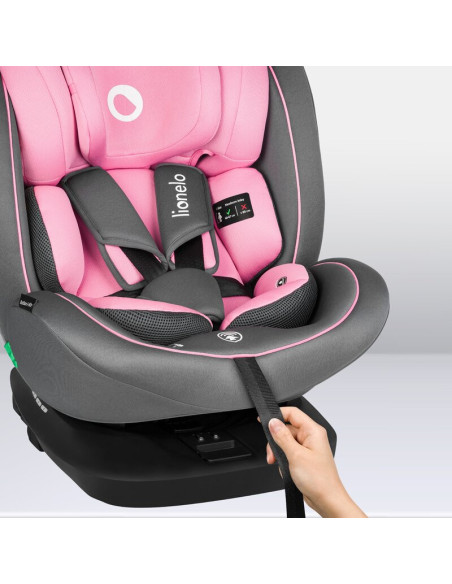 BN-LO-BASTIAAN_I-SIZE_PINK_BABY,Lionelo - Scaun auto Bastiaan i-Size, 4 in 1, Protectie laterala, Cu spatar inclinabil in 4 pozi