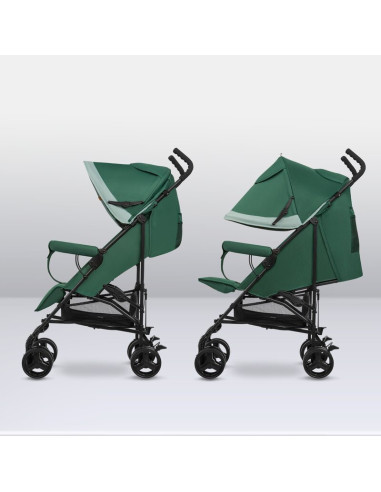 BN-LO-ELIA_GREEN_FOREST,Lionelo - Carucior sport Elia, Cu husa de picioare, Cu plasa de tantari, Conform cu standardul european 