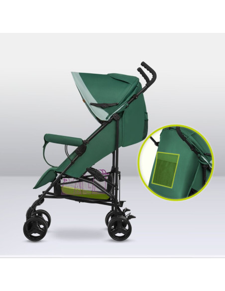 BN-LO-ELIA_GREEN_FOREST,Lionelo - Carucior sport Elia, Cu husa de picioare, Cu plasa de tantari, Conform cu standardul european 