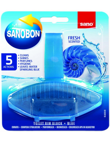 Odorizant solid WC Sano Bon Blue Regular 5 in 1, 55g,S171218003