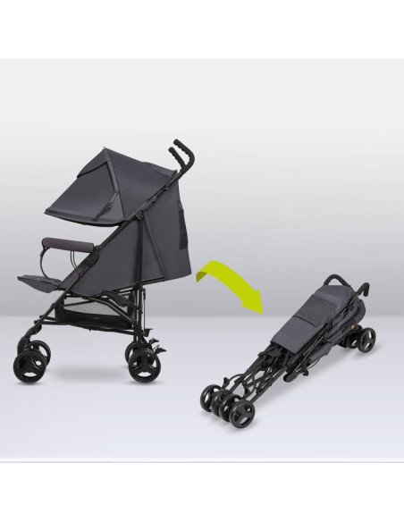 BN-LO-ELIA_GREY_WHITE,Lionelo - Carucior sport Elia, Cu husa de picioare, Cu plasa de tantari, Conform cu standardul european de