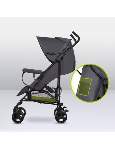 BN-LO-ELIA_GREY_WHITE,Lionelo - Carucior sport Elia, Cu husa de picioare, Cu plasa de tantari, Conform cu standardul european de