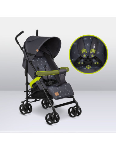 BN-LO-ELIA_GREY_WHITE,Lionelo - Carucior sport Elia, Cu husa de picioare, Cu plasa de tantari, Conform cu standardul european de