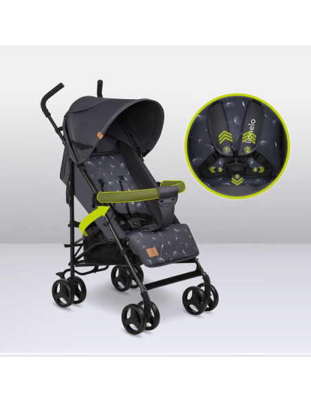 BN-LO-ELIA_GREY_WHITE,Lionelo - Carucior sport Elia, Cu husa de picioare, Cu plasa de tantari, Conform cu standardul european de