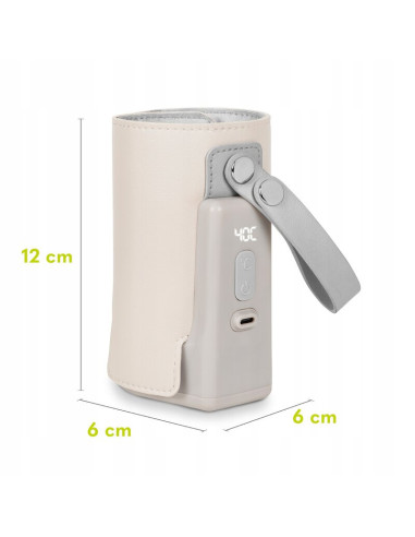 BN-LOC-THERMUP_GO_PLUS_BEIGE_SAND,Lionelo - Incalzitor biberoane ThermUp Go Plus, Portabil, Cu aspect elegant, Temperatura const