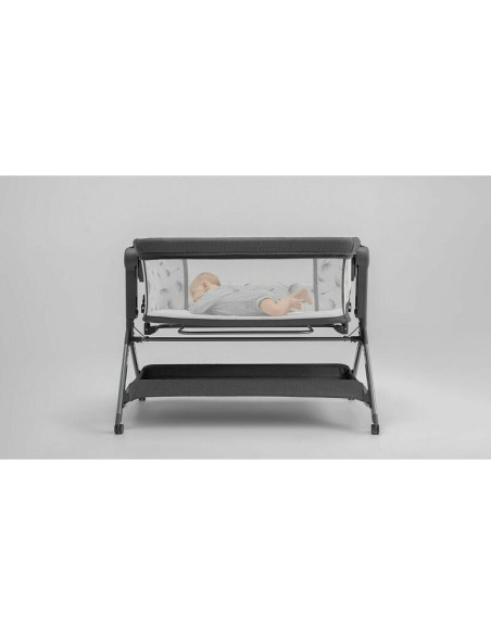 BN-LO-LEONIE_PLUS_GREY_STONE,Lionelo - Patut co-sleeper Leonie Plus, Pliabil, Cu sistem de leganare, Cu setare unghiulara, Regla