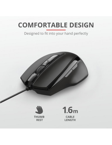 Mouse Trust Voca Comfort Mouse, negru,TR-23650 Mouse Trust Voca Comfort Mouse, negru,TR-23650