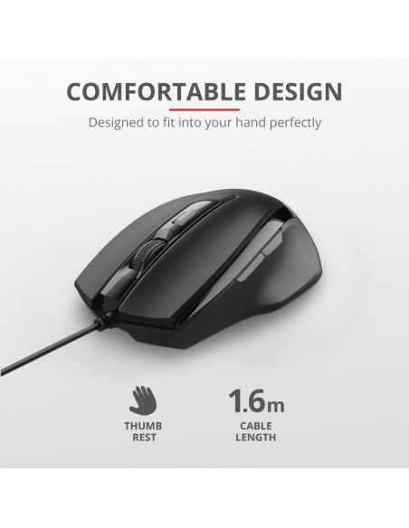 Mouse Trust Voca Comfort Mouse, negru,TR-23650 Mouse Trust Voca Comfort Mouse, negru,TR-23650