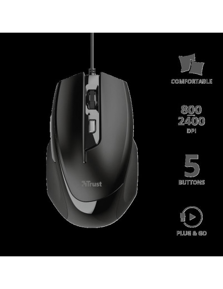 Mouse Trust Voca Comfort Mouse, negru,TR-23650 Mouse Trust Voca Comfort Mouse, negru,TR-23650