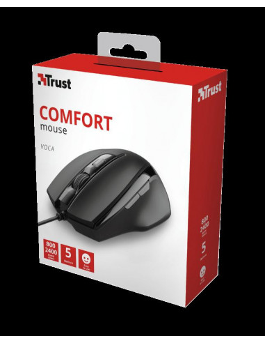 Mouse Trust Voca Comfort Mouse, negru,TR-23650 Mouse Trust Voca Comfort Mouse, negru,TR-23650