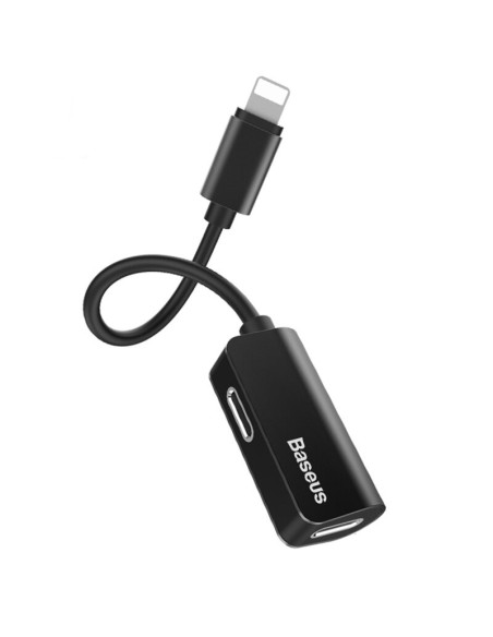 CALL37-01,ADAPTOR Incarcare si audio Baseus, 1 x Ligthning (T) la 2 x Lightning (M), lungime cablu 12 cm, negru "CALL37-01" - 69