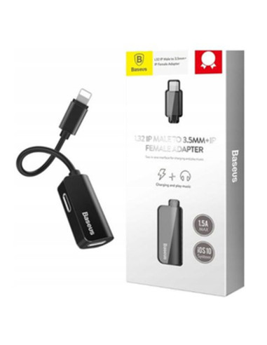 CALL37-01,ADAPTOR Incarcare si audio Baseus, 1 x Ligthning (T) la 2 x Lightning (M), lungime cablu 12 cm, negru "CALL37-01" - 69