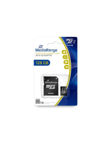 MR945,MediaRange Micro SDXC 128GB UHS-1 Class 10 with SD adapter "MR945" (timbru verde 0.03 lei)