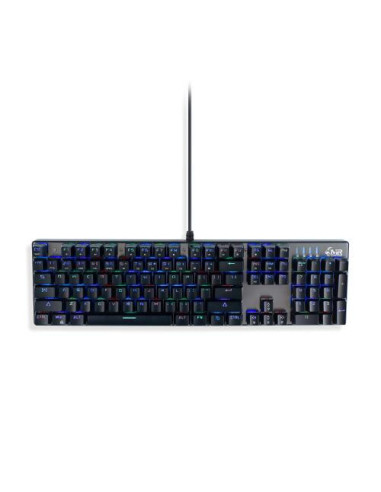 MRGS101-UK,MediaRange Gaming Series Corded mechanical gaming-keyboard with 104 keys and 14 color modes, QWERTY (UK), black/silve