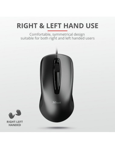 Mouse Trust Carve, USB Mouse, negru,TR-23733