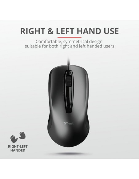 Mouse Trust Carve, USB Mouse, negru,TR-23733