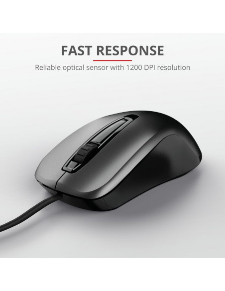 Mouse Trust Carve, USB Mouse, negru,TR-23733