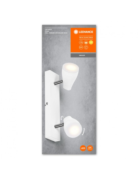000004058075826434,LED SPOT PEAR 260MM2X4.3W827 GU10WTLEDV "000004058075826434" (timbru verde 0.8 lei)
