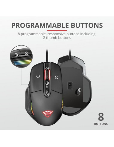 Mouse Trust GXT 940 Xidon, RGB Gaming Mouse, negru,TR-23574