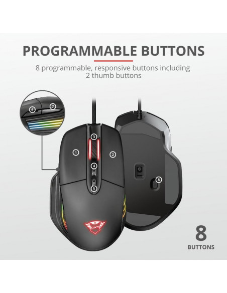 Mouse Trust GXT 940 Xidon, RGB Gaming Mouse, negru,TR-23574