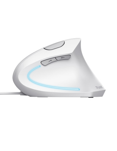 25133,Mouse Optic Trust Verto Ergo, USB, Alb