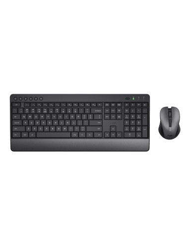 24529,Kit Wireless Trust Trezo - Tastatura, USB, Black + Mouse Optic, USB, Negru