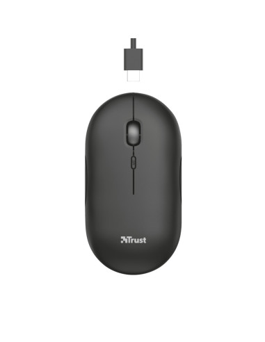 24059,Mouse Optic Trust Puck Rechargeable, USB Wireless, Negru
