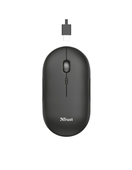24059,Mouse Optic Trust Puck Rechargeable, USB Wireless, Negru